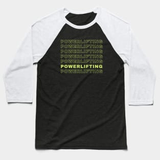 Powerlifting Repetitive Baseball T-Shirt